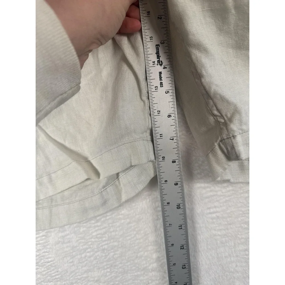 Carbon2cobalt Shorts Mens 35 White Linen Cotton Chino Lightweight Casual Summer‎